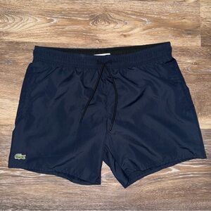 Lacoste navy blue swim trunks men’s